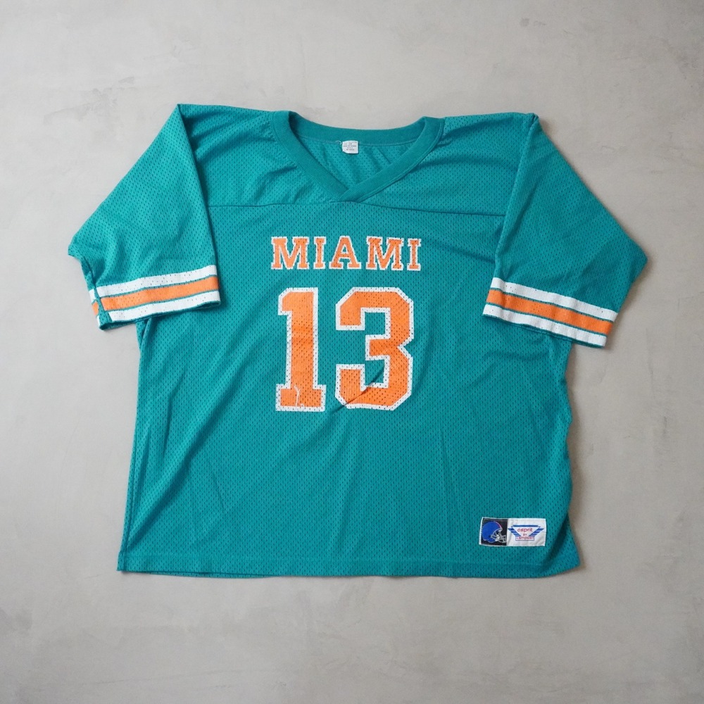 Vintage Miami 13 Mesh Jersey 2X Mens 90s Teal Football Gameday Esprit by Campus - Picture 1 of 8